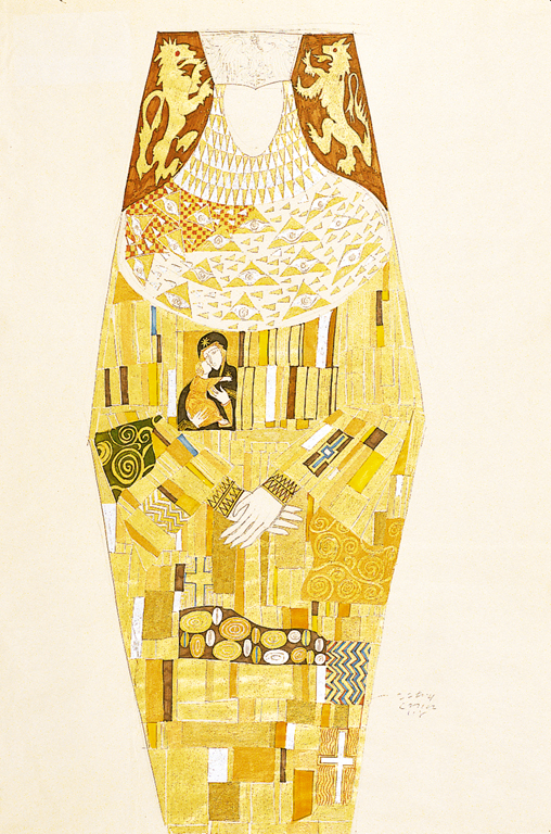 eiko_ishioka_dracula_klimt_inspired_dress_drawing-1